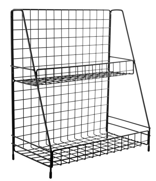 Полка двухъярусная RINGEL Raum 30*15.5*34 черная (RG-025B)