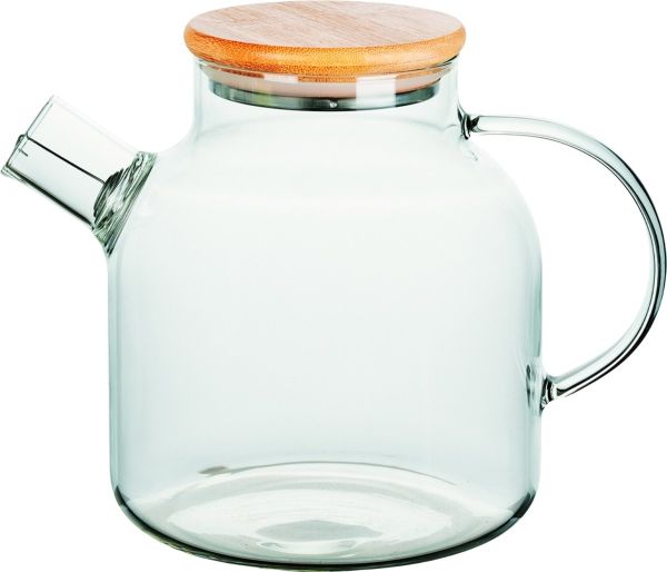 Заварник RINGEL JOY 1500мл, боросилікатне скло, бамбукова кришка (RG-0002/1500)