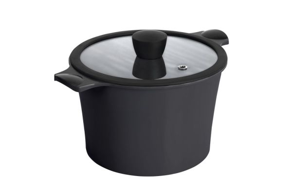 Каструля з кришкою RINGEL Zitrone Black 5.8л, 24x16.2 см (RG-2108-24/2 BL)