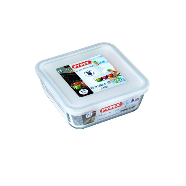 Форма для запекания квадратная PYREX Cook&Freez с крышкой 0,85 л, 15х15 см (218P001/7946)