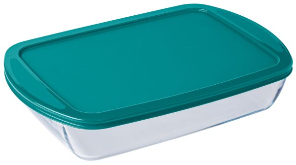 Форма для запекания прямоугольная PYREX с крышкой 4.9 л, 40х27х7 см (240P002/7644)