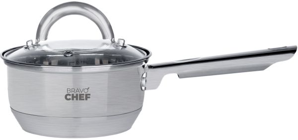 Ківш з кришкою BRAVO CHEF 1,1 л, 14 см (BC-4001-14)