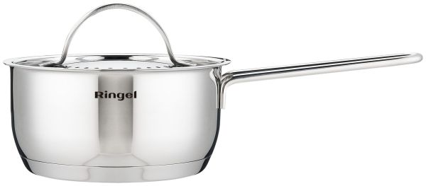 Ковш с крышкой из нержавеющей стали RINGEL Besser 0,8 л, 14 см (RG-4021-14)