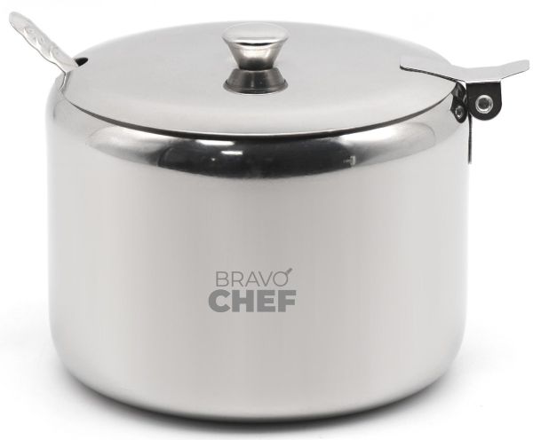 Цукорниця із нержавіючої сталі BRAVO CHEF 8.5 с, з ложкою (BC-5101/8.5)