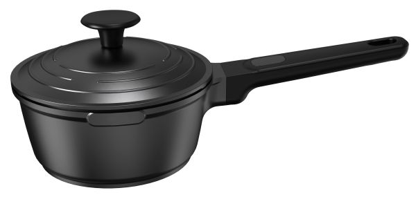 Ківш алюмінієвий з кришкою IQ Be Simple 1.3 л, 16 см (IQ-4049-16)