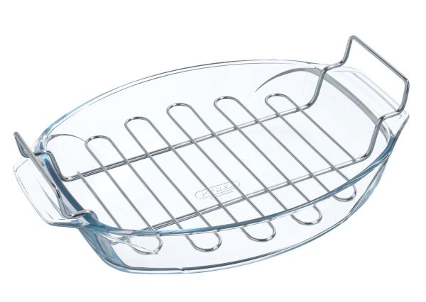 Форма для запекания овальная с решеткой PYREX 4 л, 38х27х11 см (412U000/8043)