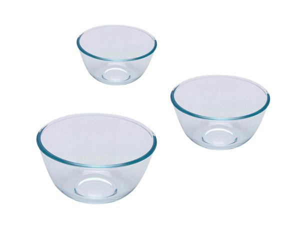 Набір мисок PYREX, 3 шт (0.7 л, 1.1 л, 2.3 л) (913S603/8044)
