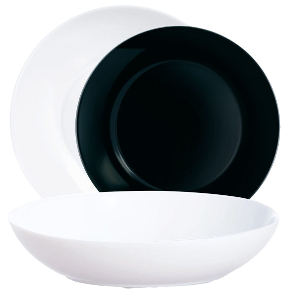 Столовий сервіз LUMINARC APY BLACK & WHITE 18 пр. (X1990)