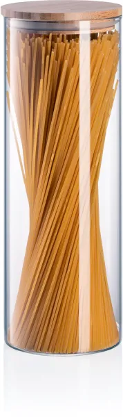 Банка для хранения Ardesto Fresh, круглая, 1300 мл, боросиликатное стекло/бамбук (AR1313BLR)