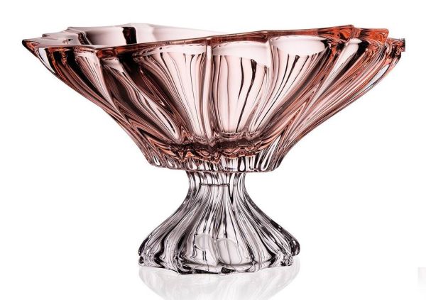 Фруктовница на ножке Bohemia Plantica Pink 330 мм (6KG03 72T31 330 P)