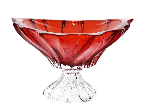 Фруктовница на ножке Bohemia Plantica Red 330 мм (6KG03 72T62 330 R)