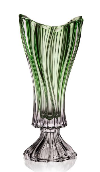 Ваза на ножке Bohemia Plantica Green 400 мм (8KG97 72T27 400 Z)