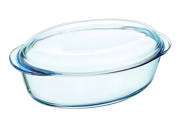 Стеклянная кастрюля овальная PYREX с крышкой 3.1 л + 1 л (459A000/8443)