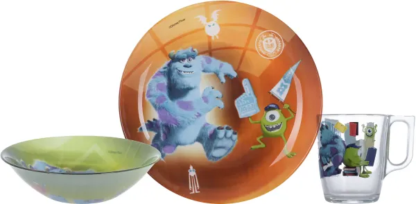 Набір посуду дитячий Luminarc Disney Monsters 3 предмети (P9261)