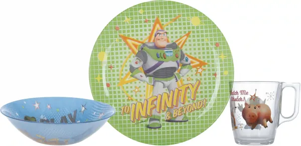 Набір посуду дитячий Luminarc Disney Toy Story 3 предмети (P9344)