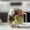 Чашка с ручкой "Сухоцвет" с двойными стенками, зеленая, 250 мл