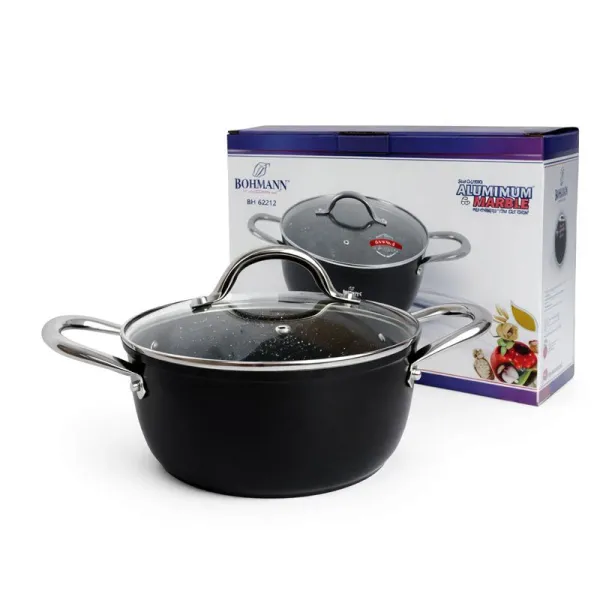 Каструля алюмінієва Bohmann 2,5 л, 20 см (BH 7421-20 MRB)