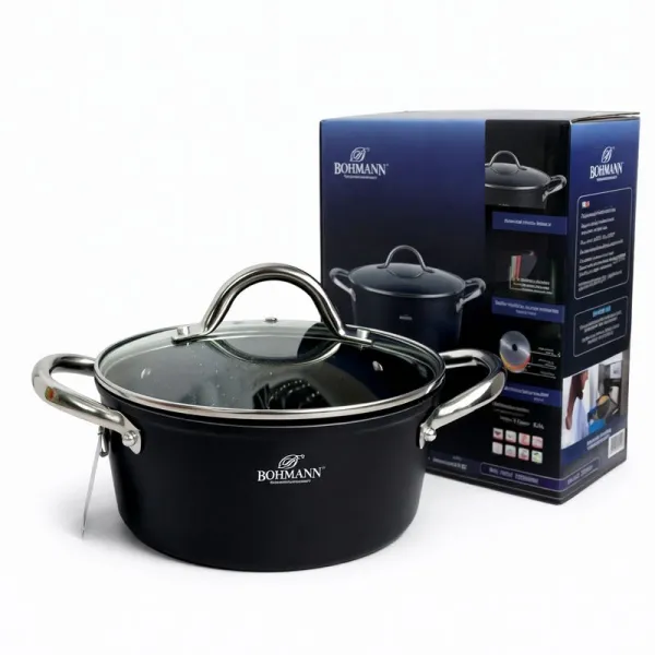 Каструля алюмінієва Bohmann 4,3 л, 24 см 1417-24 (BH MRB)