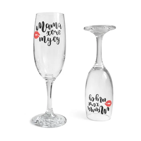 Набор бокалов для шампанского Мама хоче тусу 180 мл, 2шт (86005609)