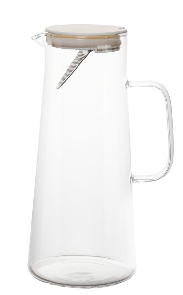Глечик з кришкою RINGEL Grey Line, боросилікатне скло, 1350 мл (RG-0003/1350)