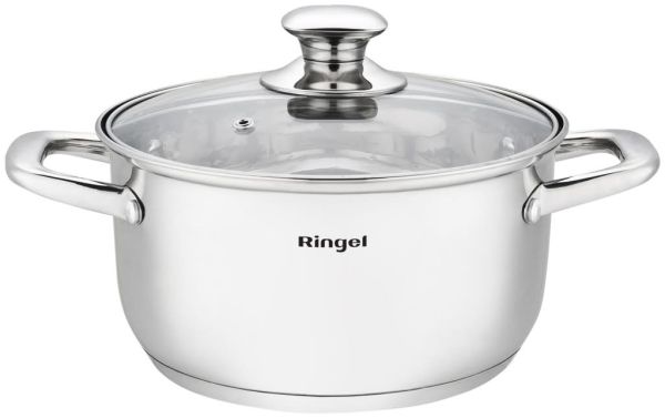 Каструля з кришкою RINGEL Grey line 1.6 л, 16 см (RG-2022-16)