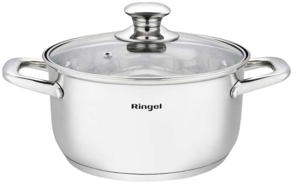 Каструля з кришкою RINGEL Grey line 3.2 л, 20 см (RG-2022-20)