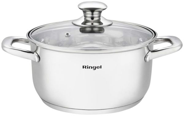 Каструля з кришкою RINGEL Grey line 5.5 л, 24 см (RG-2022-24)