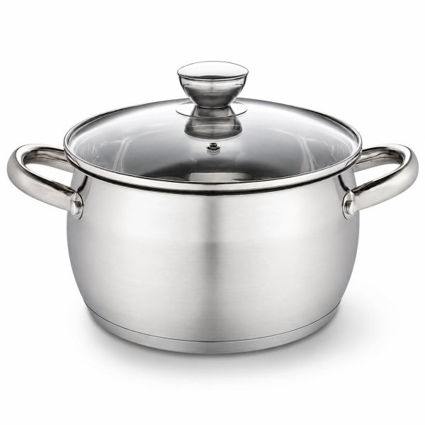 Каструля з нержавіючої сталі з кришкою Lessner 2.9 л, 18 см (55865-18)