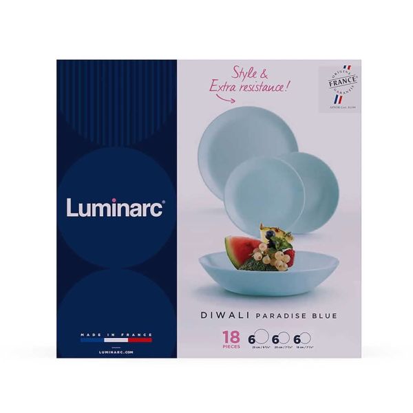 Столовый сервиз LUMINARC DIWALI PARADISE BLUE 18 пр. (V6212)