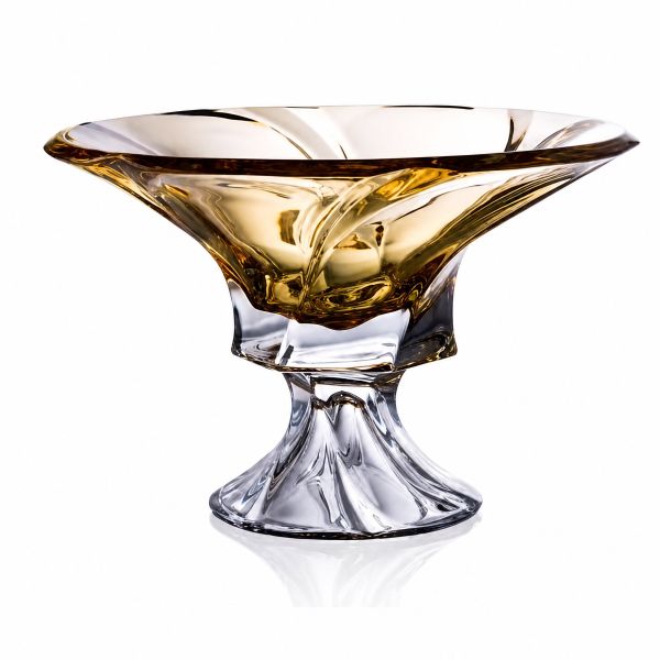 Фруктовниця на ніжці Bohemia Mozart Amber 305 мм (6KF18 72S70 305 H)