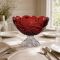 Фруктовница на ножке Bohemia Flora Red 285 мм (6KG79 72T62 285 R)