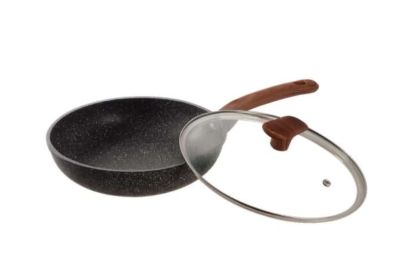 Сковорода алюминиевая с крышкой BRAVO CHEF 24 см (BC-1102-24 L)