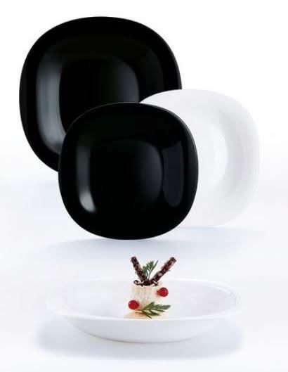 Столовий сервіз LUMINARC CARINE WHITE&BLACK 18 пр. (N1489)