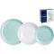 Столовый сервиз LUMINARC DIWALI LIGHT TURQUOISE & WHITE 18 пр. (P5912)