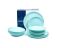 Столовый сервиз LUMINARC DIWALI LIGHT TURQUOISE & WHITE 18 пр. (P5912)