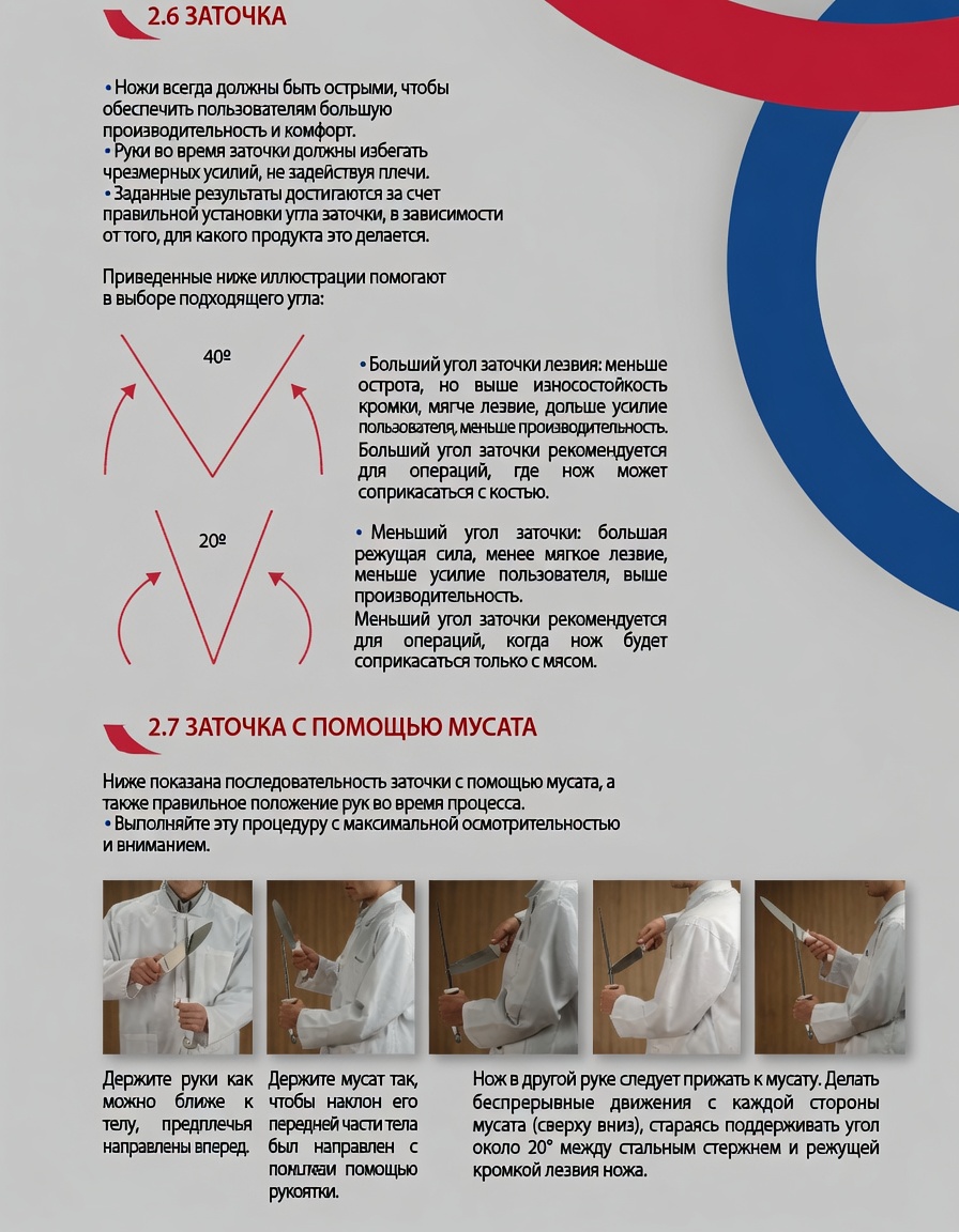 Процесс заточки ножей Tramontina Professional Master мусату